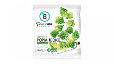 Изображение товара Замороженная капуста Романеско Планета Витаминов 300 г полезный гибрид брокколи и цветной капусты