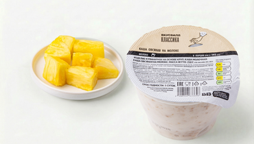 Овсяная каша со свежим ананасом