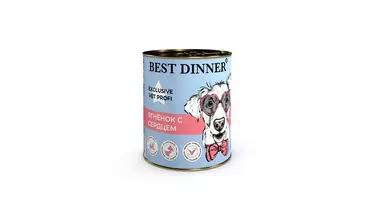Изображение товара BEST DINNER Vet Profi Exclusive Gastro Intestinal влажный корм для собак ягненок с сердцем 340г