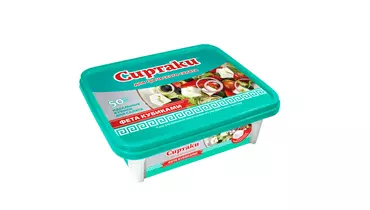 Изображение товара Сыр рассольный Сиртаки для греческого салата 200 г - натуральный и ароматный мягкий сыр