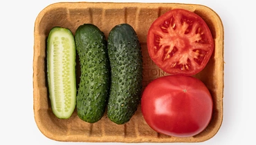 Ассорти овощное (томаты розовые Азербайджан и&nbsp;огурцы трилоджи), 400 г