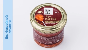 Икра кеты зернистая соленая ст/б охл., 100г.
