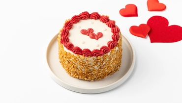 Торт бенто "Люблю" клубника-малина