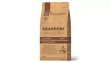 Изображение товара Сухой корм для собак средних и крупных пород GRANDORF Med&Maxi Duck/Turkey 10 кг