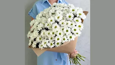 Эко-букет 15 хризантем FMART by flowwow