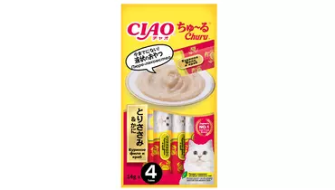 INABA Ciao Churu Лакомство японский глубоководный краб и парное филе курицы д/кошек 56г