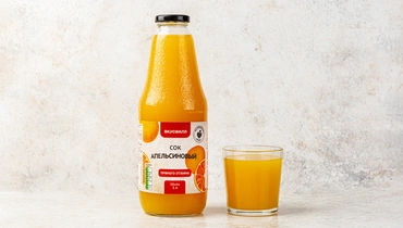 Изображение товара Сок апельсиновый прямого отжима (Крым), 1&nbsp;л