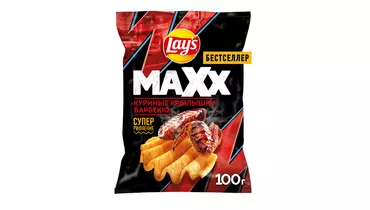 Изображение товара Чипсы картофельные Lay's Max Куриные крылышки барбекю 100 г
