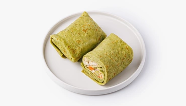 Изображение товара Блины со шпинатом с начинкой Оливье с курицей