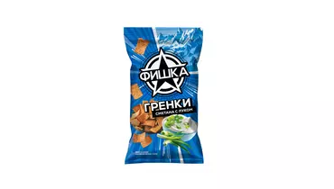Изображение товара Гренки Фишка Альпийская сметана с луком 120 г вкусная закуска для перекусов