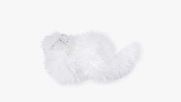 Изображение товара Мишура Коломеев белая 1,8 м и гирлянда 2 м серебряного цвета