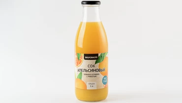Сок апельсиновый прямого отжима с мякотью 1 л