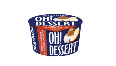 Изображение товара Йогурт Oh!Dessert с яблоком и карамелью 130 г