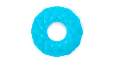 Изображение товара Резиновая игрушка для собак Кольцо с пузырями 11х11х3.3см голубая