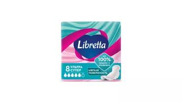Изображение товара Прокладки гигиенические Libretta Ультра супер с мягкой поверхностью 8 шт