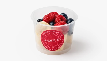 Изображение товара Фруктовый микс банан голубика малина 160 г натуральный свежий перекус