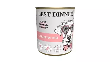 Изображение товара BEST DINNER Super Premium Корм влаж.телятина д/собак конс.340г