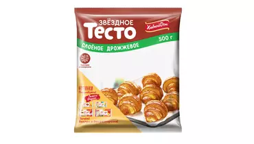 Изображение товара Тесто слоеное Хлебный дом Звездное дрожжевое замороженное 500 г