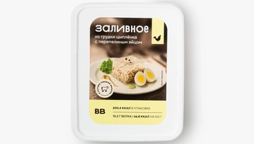 Заливное из&nbsp;грудки цыпленка с&nbsp;перепелиным яйцом