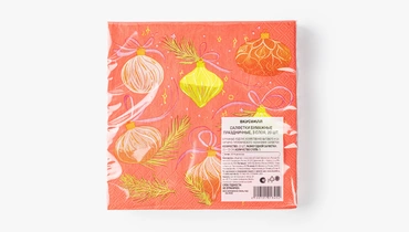 Салфетки бумажные праздничные 3 слоя, 20 шт