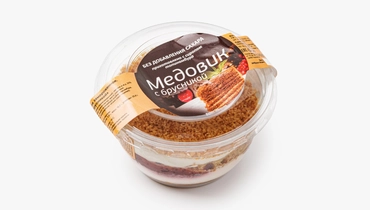 Десерт в&nbsp;банке "Медовик с&nbsp;брусникой", кафе