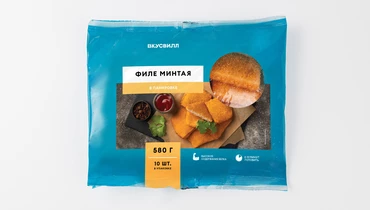 Филе минтая в панировке зам., 580 г
