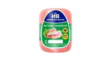 Изображение товара Ветчина Черкизово Империя вкуса с индейкой 400 г варёная, низкий жир