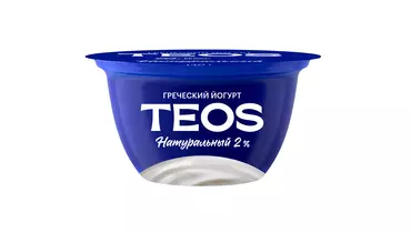 Изображение товара Греческий йогурт Teos 2% 140 г натуральный диетический продукт