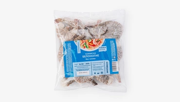 Креветки белоногие без&nbsp;головы с/м 16/20, 500 г