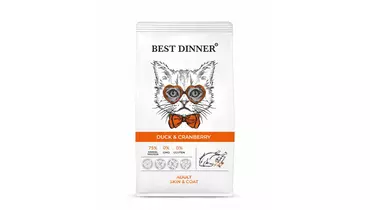 Изображение товара BEST DINNER Adult Duck & Cranberry сухой корм для взрослых кошек 400г