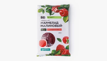 Мармелад жевательный "Малиновый" с соком, веган
