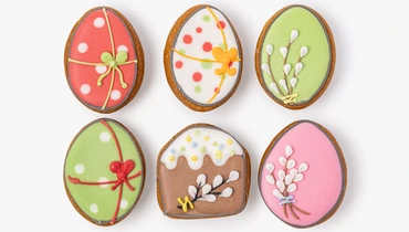 Изображение товара Пряник Пасхальный миниатюрный с пряной начинкой и глазурью