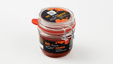 Икра нерки лососевая зернистая соленая ст/б охл., 200 г