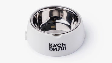Изображение товара Миска для животных 300 мл из нержавеющей стали и пластика бессвинцовая