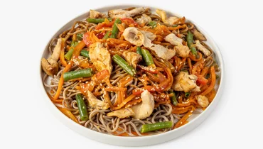 Лапша "соба" с&nbsp;курицей в&nbsp;соусе терияки, замороженная