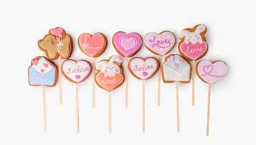 Изображение товара Пряник "День влюбленных" на палочке, 1 шт.