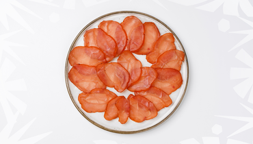 Карпаччо из индейки сырокопченое, нарезка