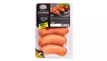Изображение товара Свиные сардельки Ближние Горки 580 г натуральный вкус быстрое приготовление