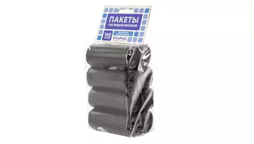 Изображение товара Пакеты для уборки за собакой ELITEPAD Standart, черные, 20 шт.