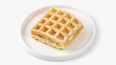 Вафля-сэндвич с грушей и горгонзолой