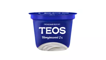 Изображение товара Греческий йогурт TEOS 2% 250 г натуральный и диетический