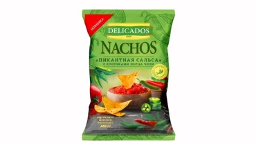 Чипсы кукурузные Delicados Nachos Сальса с кусочками чили 150 г