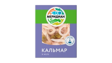 Изображение товара Кальмар Меридиан отварной с каперсами в желе 200&nbsp;г