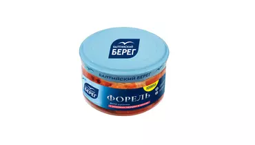 Изображение товара Форель филе-кусочки Балтийский берег в масле с розовым перцем 220 г