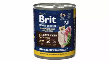 Изображение товара BRIT Premium by Nature Влажный корм для собак баранина с рубцом 850г