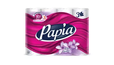 Изображение товара Бумага туалетная Papia Балийский Цветок 3-слойная 12 рулонов