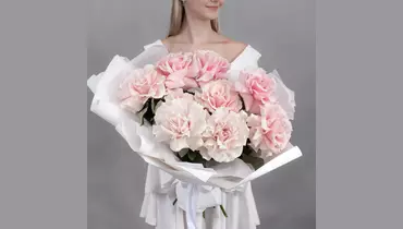 Букет из&nbsp;9 розовых, французских роз FMART by flowwow
