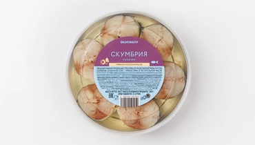 Скумбрия кусочки пряного посола в масле, 400 г