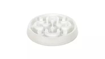 Изображение товара TARHONG Миска для медленного поедания корма "Slow Chow", белая, 17.8x2.8/230мл