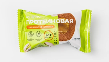 Конфета протеиновая с начинкой «Фисташка»